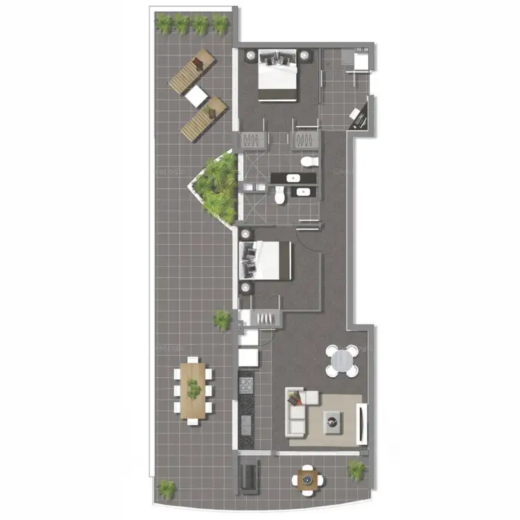 Floorplan of Homely unit listing, 501/16 Merivale Street, South Brisbane QLD 4101