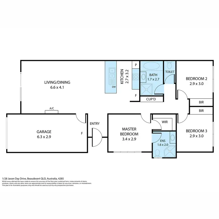 Floorplan of Homely semi-detached listing, 28 Jason Day Drive, Beaudesert QLD 4285