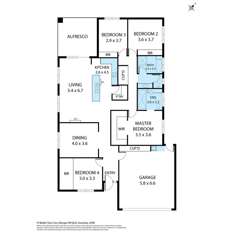 Floorplan of Homely house listing, 19 Bottle Tree Crescent, Mango Hill QLD 4509