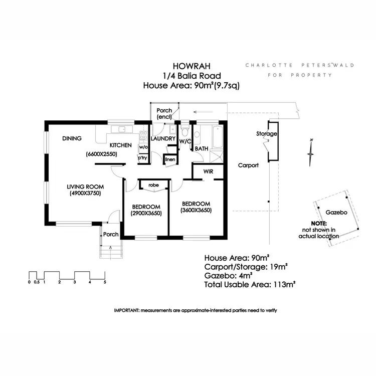 Floorplan of Homely unit listing, 1/4 Balia Road, Howrah TAS 7018