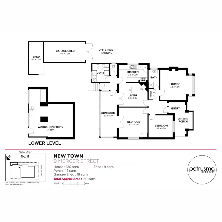 Floorplan of Homely house listing, 9 Mercer Street, New Town TAS 7008
