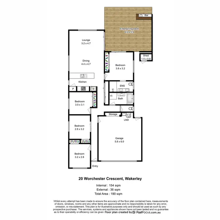 Floorplan of Homely house listing, 20 Worchester Crescent, Wakerley QLD 4154