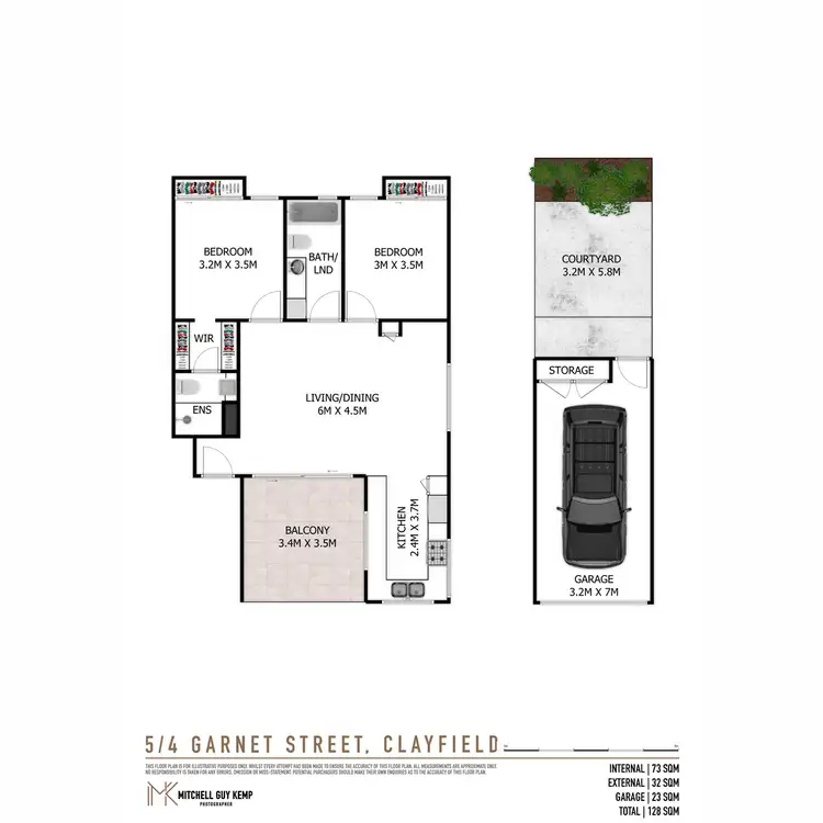 Floorplan of Homely unit listing, 5/4 Garnet Street, Clayfield QLD 4011