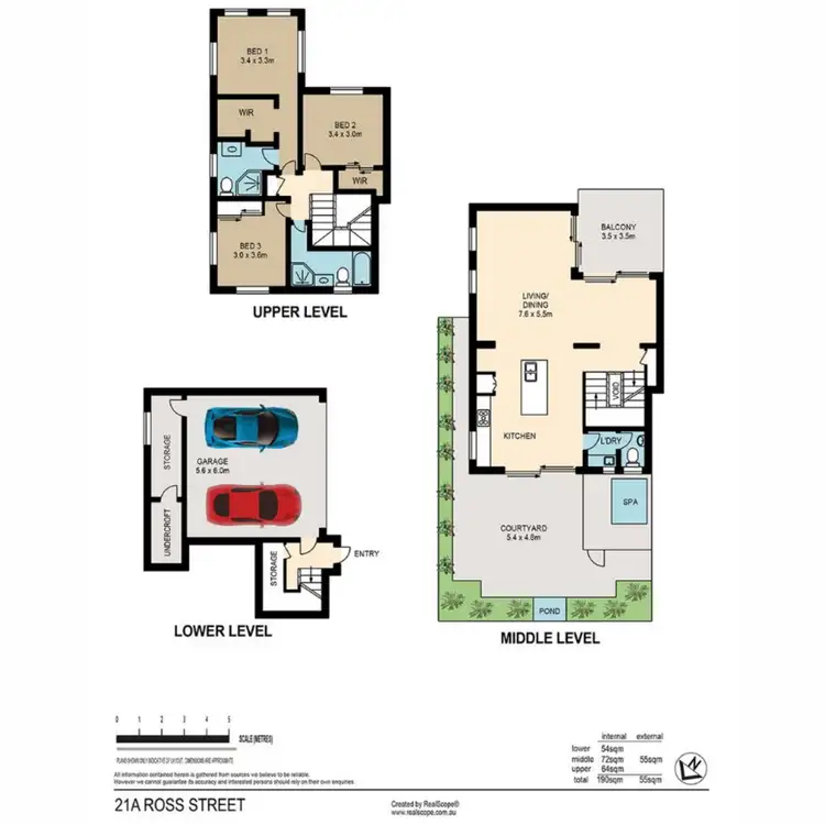 Floorplan of Homely townhouse listing, 21A Ross Street, Paddington QLD 4064