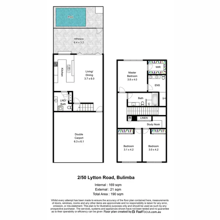 Floorplan of Homely townhouse listing, 2/50 Lytton Road, Bulimba QLD 4171