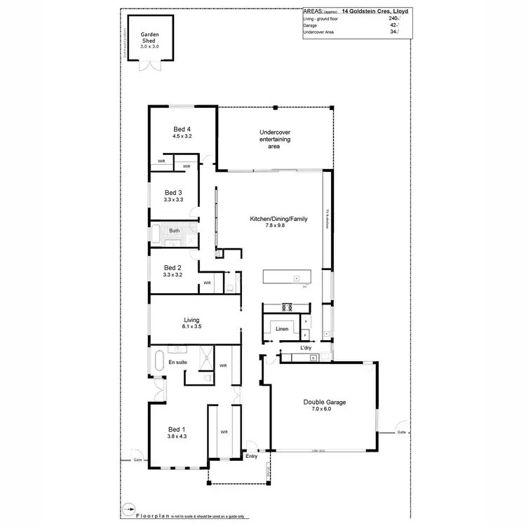 Floorplan of Homely house listing, 14 Goldstein Crescent, Lloyd NSW 2650