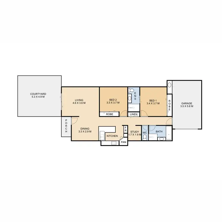 Floorplan of Homely unit listing, 1/46 Dunmore Street, East Toowoomba QLD 4350
