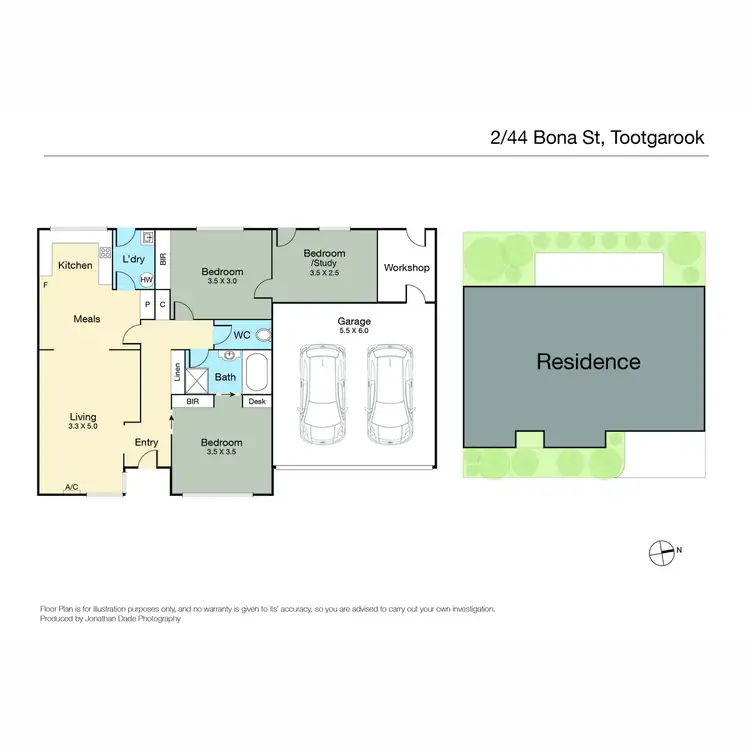 Floorplan of Homely unit listing, 2/44 Bona Street, Tootgarook VIC 3941