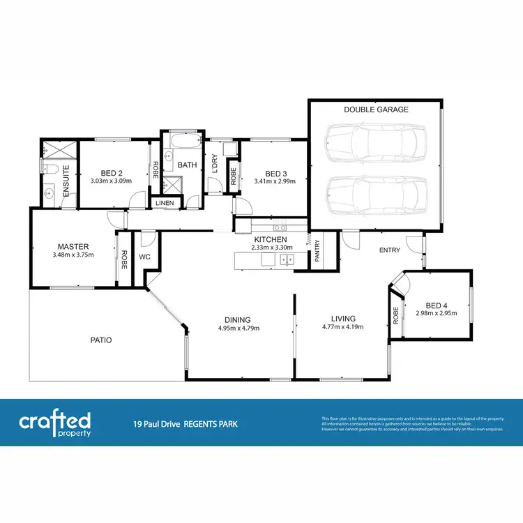 Floorplan of Homely house listing, 19 Paul Drive, Regents Park QLD 4118
