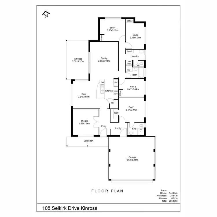 Floorplan of Homely house listing, 108 Selkirk Drive, Kinross WA 6028