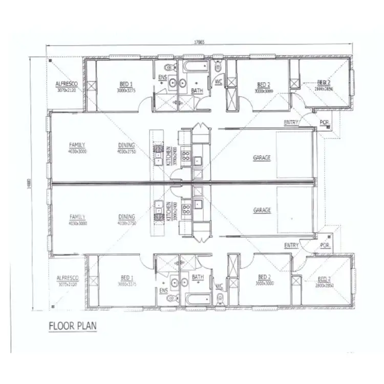 Floorplan of Homely unit listing, 1 & 2/6 Whitefield Street, Glenvale QLD 4350