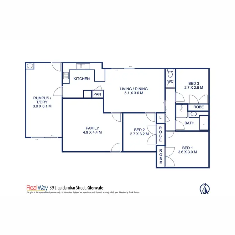 Floorplan of Homely house listing, 39 Liquidambar Street, Glenvale QLD 4350