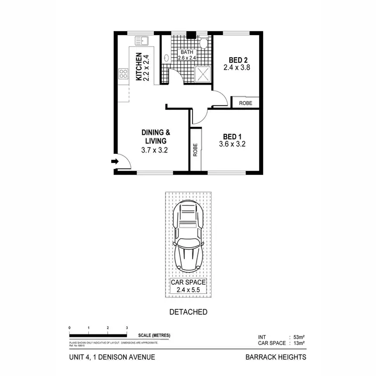 Floorplan of Homely unit listing, 4/1 Denison Avenue, Barrack Heights NSW 2528
