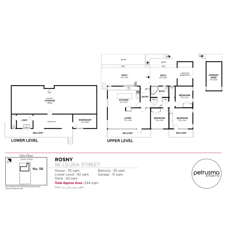 Floorplan of Homely house listing, 56 Leura Street, Rosny TAS 7018