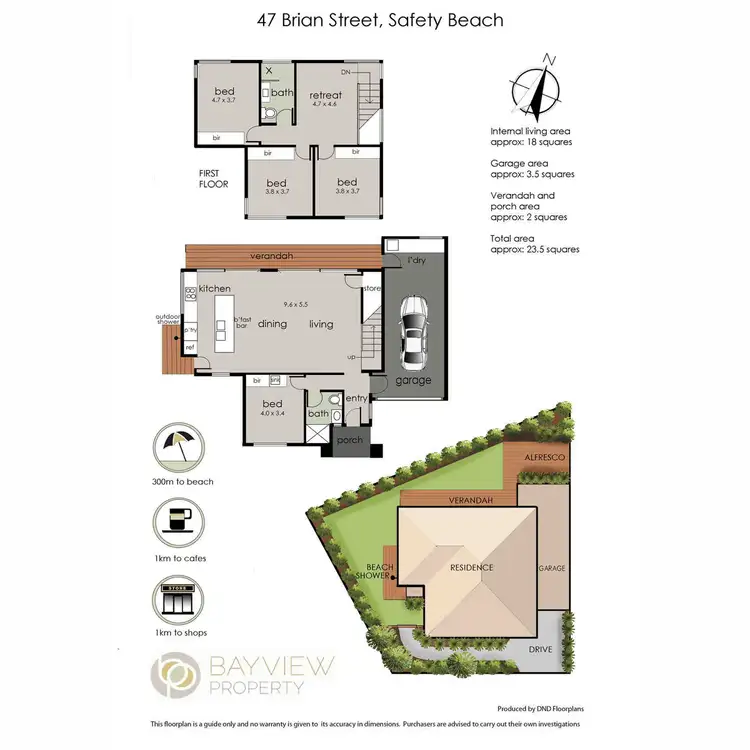 Floorplan of Homely house listing, 47 Brian Street, Safety Beach VIC 3936