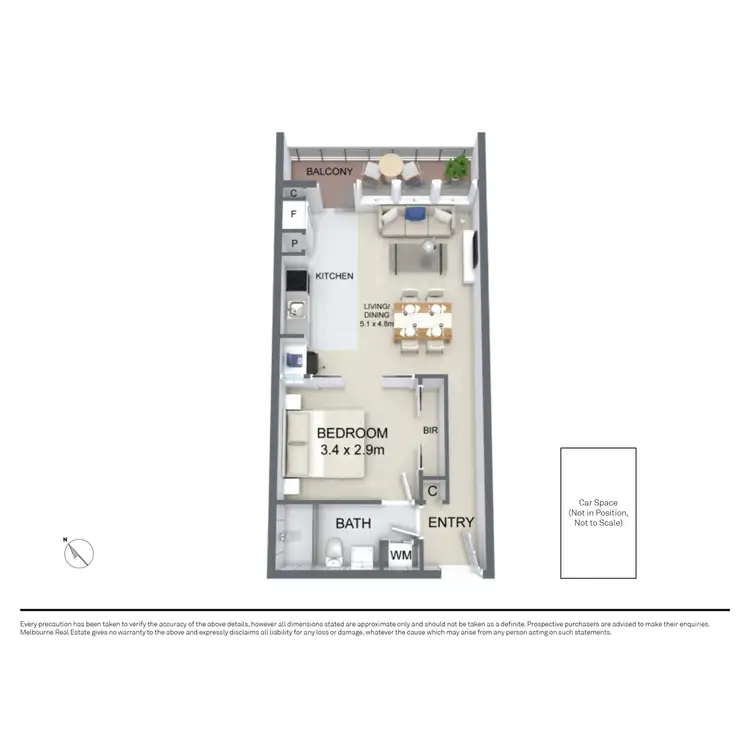 Floorplan of Homely apartment listing, 509/1 Clara Street, South Yarra VIC 3141