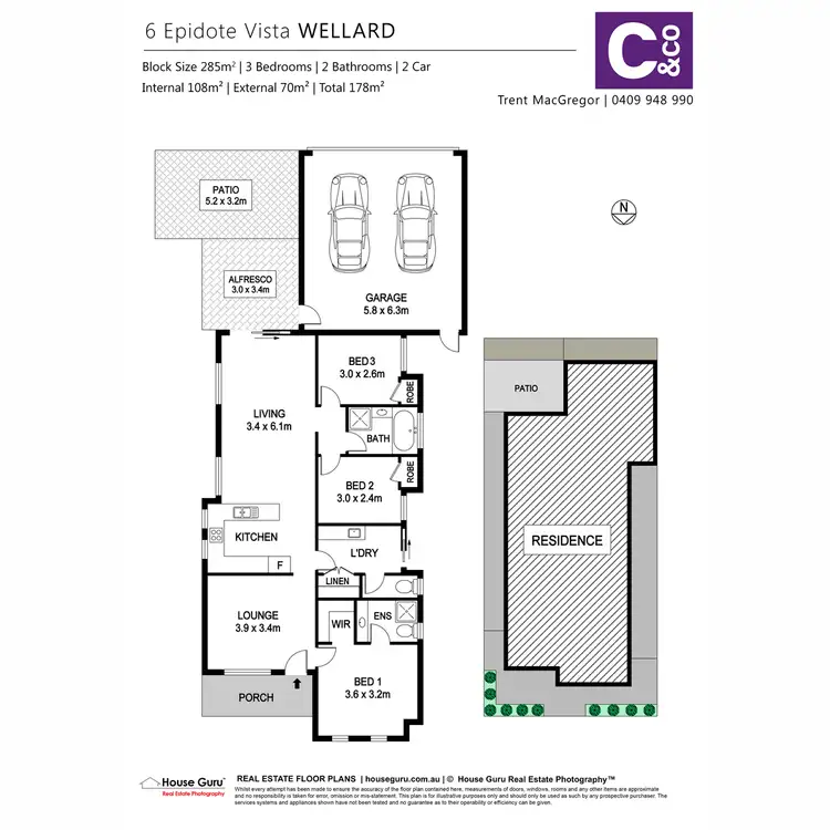 Floorplan of Homely house listing, 6 Epidote Vista, Wellard WA 6170
