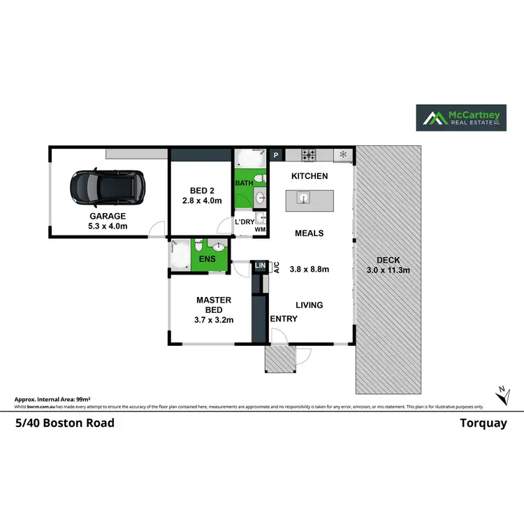 Floorplan of Homely unit listing, 5/40 Boston Road, Torquay VIC 3228