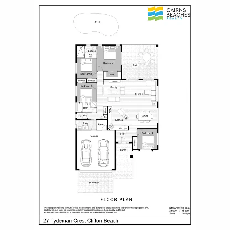 Floorplan of Homely house listing, 27 Tydeman Crescent, Clifton Beach QLD 4879