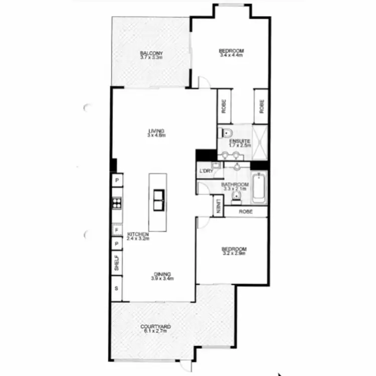 Floorplan of Homely apartment listing, 37/451 Gregory Terrace, Spring Hill QLD 4000
