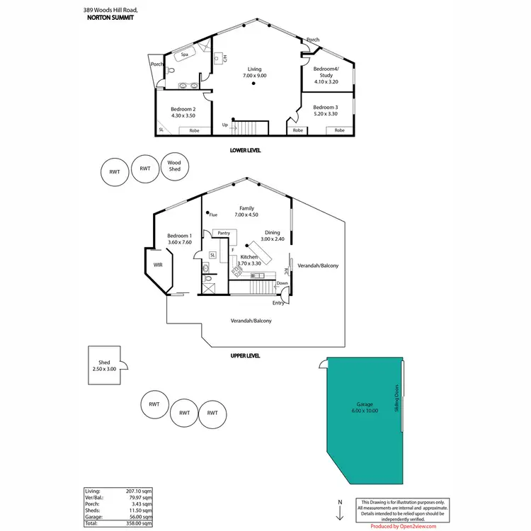 Floorplan of Homely house listing, 389 Woods Hill Road, Norton Summit SA 5136