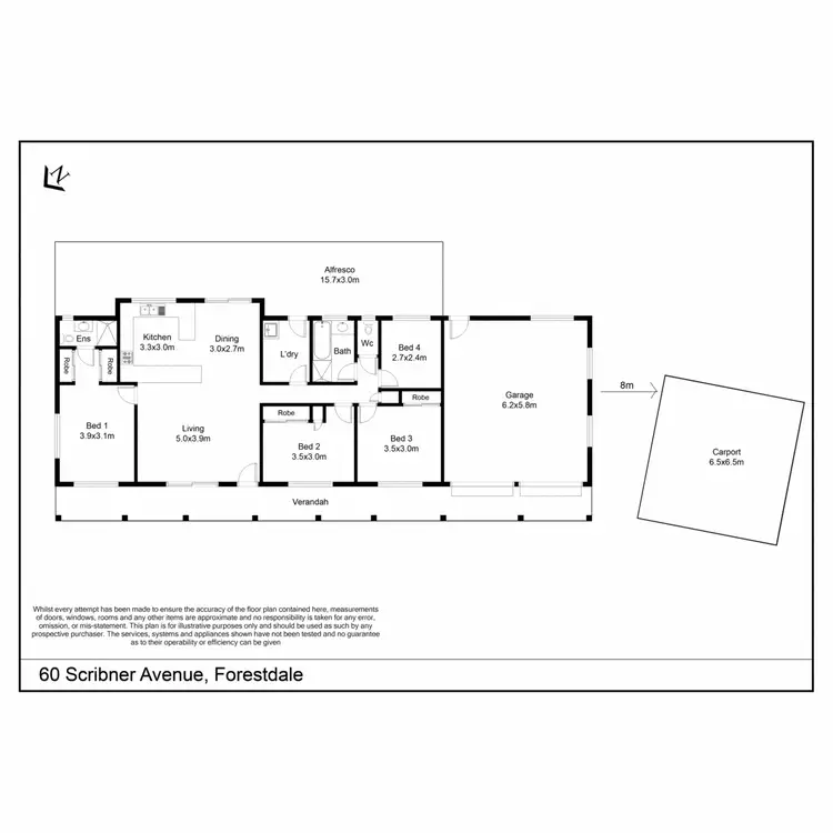 Floorplan of Homely house listing, 60 Scribner Avenue, Forestdale QLD 4118