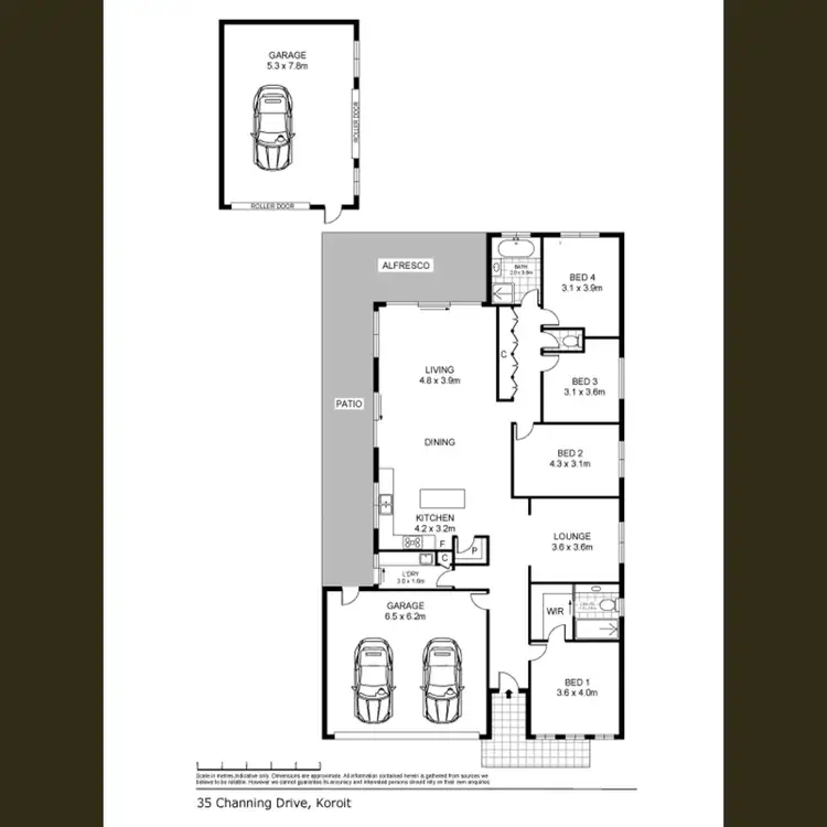 Floorplan of Homely house listing, 35 Channing Drive, Koroit VIC 3282