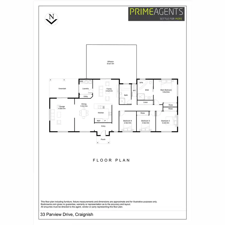 Floorplan of Homely house listing, 33-37 Parview Drive, Craignish QLD 4655