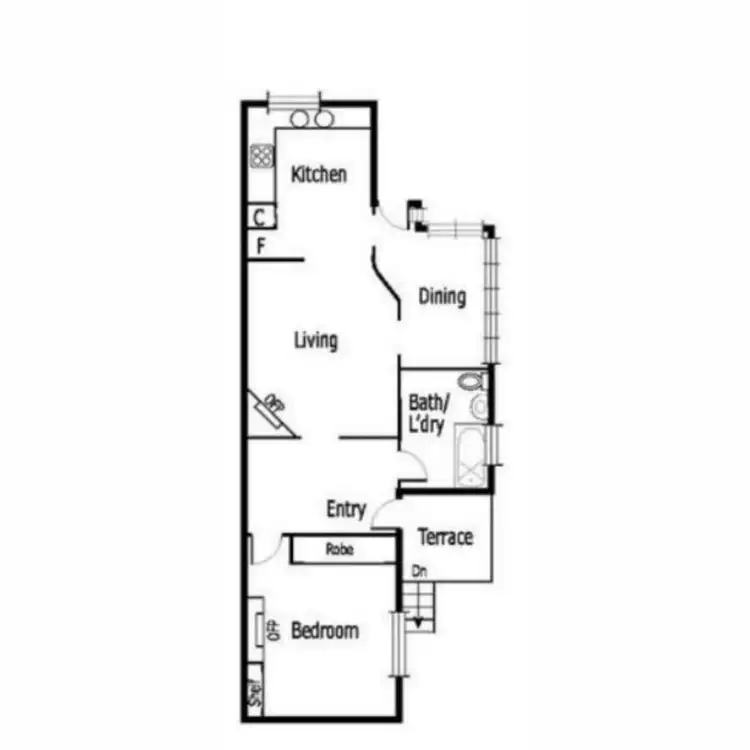 Floorplan of Homely apartment listing, 10/23-25 Dalgety Street, St Kilda VIC 3182