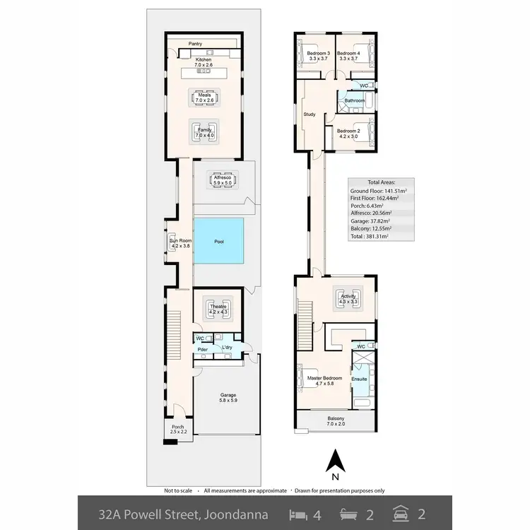 Floorplan of Homely house listing, 32a Powell Street, Joondanna WA 6060