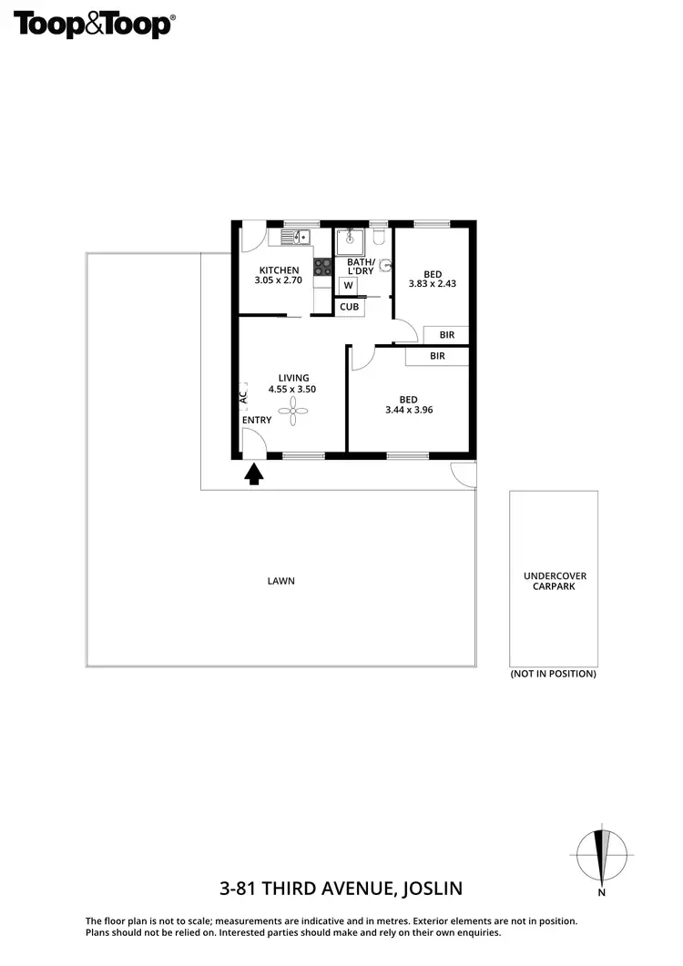 Floorplan of Homely unit listing, 3/81 Third Avenue, Joslin SA 5070