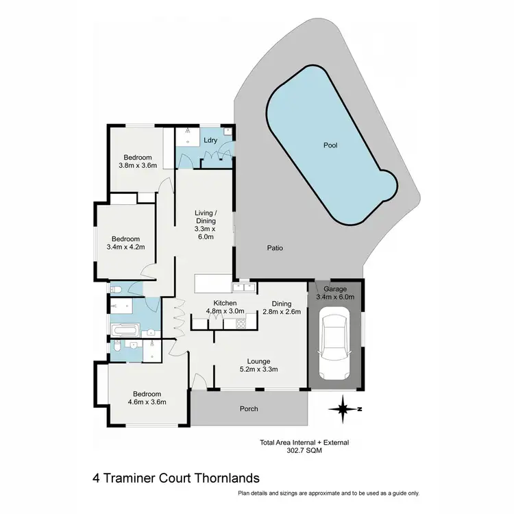 Floorplan of Homely house listing, 4 Traminer Crt, Thornlands QLD 4164