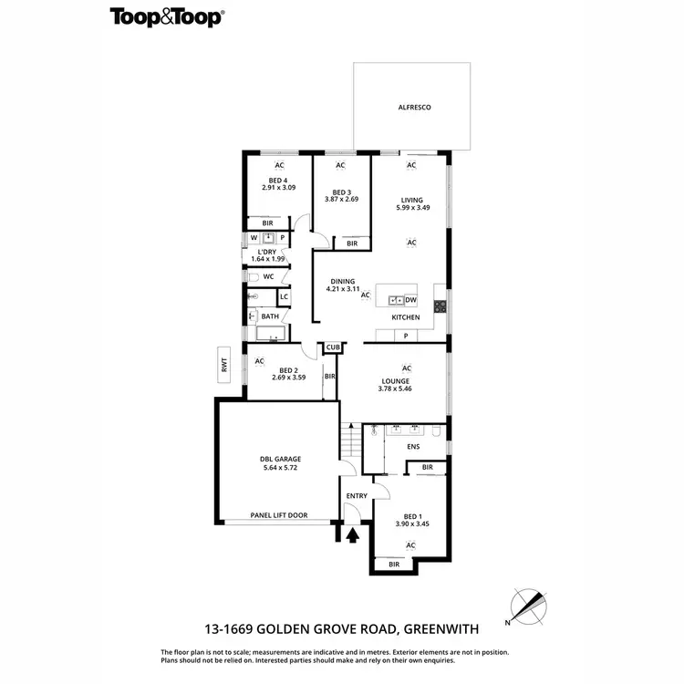 Floorplan of Homely house listing, 13/1669 Golden Grove Road, Greenwith SA 5125