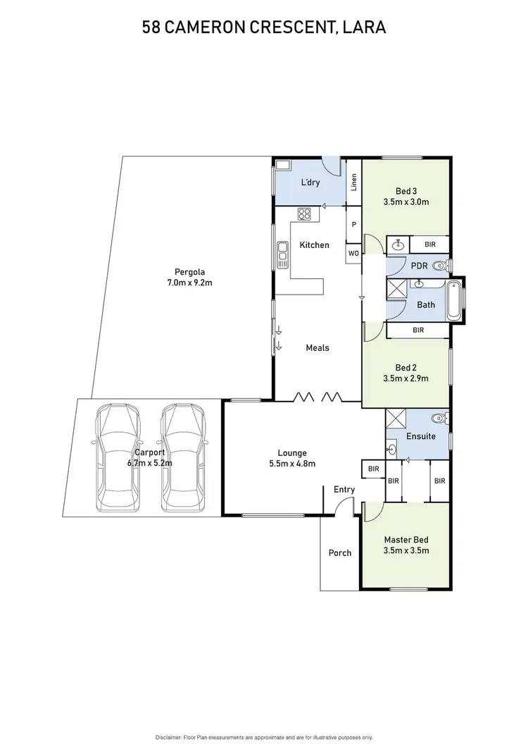 Floorplan of Homely house listing, 58 Cameron Crescent, Lara VIC 3212