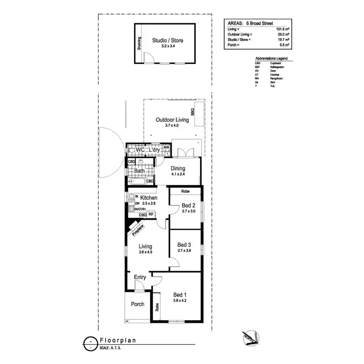 Floorplan of Homely house listing, 6 Broad Street, Wagga Wagga NSW 2650