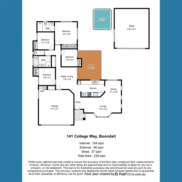 Floorplan of Homely house listing, 141 College Way, Boondall QLD 4034