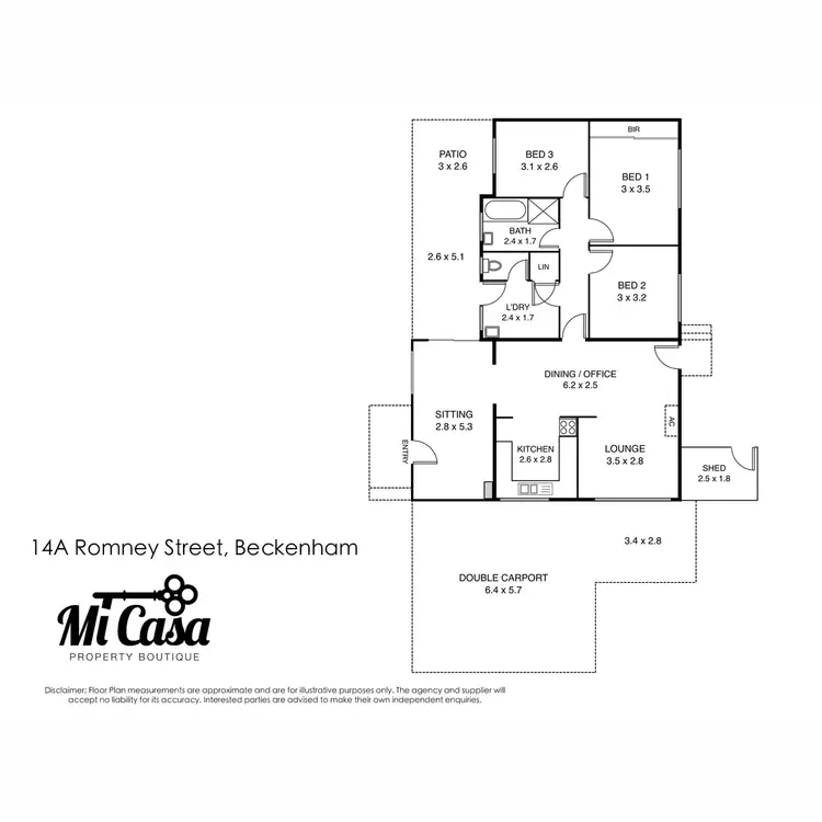 Floorplan of Homely house listing, 14A Romney Street, Beckenham WA 6107