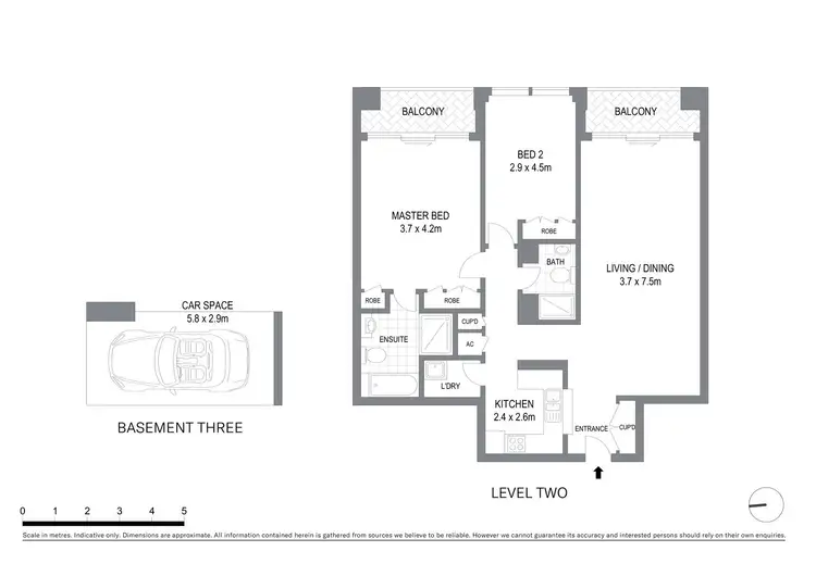 Floorplan of Homely apartment listing, 202/281 Elizabeth Street, Sydney NSW 2000
