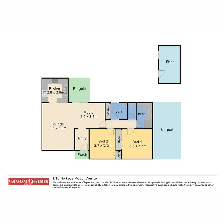 Floorplan of Homely flat listing, 1/14-16 Hickeys Road, Wurruk VIC 3850