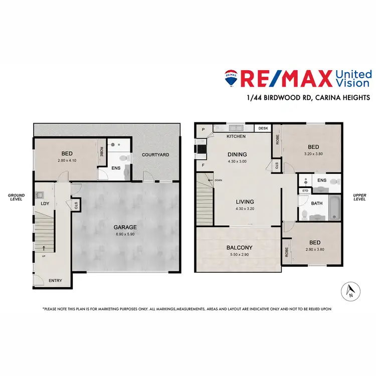 Floorplan of Homely townhouse listing, 1/44 Birdwood Road, Carina Heights QLD 4152