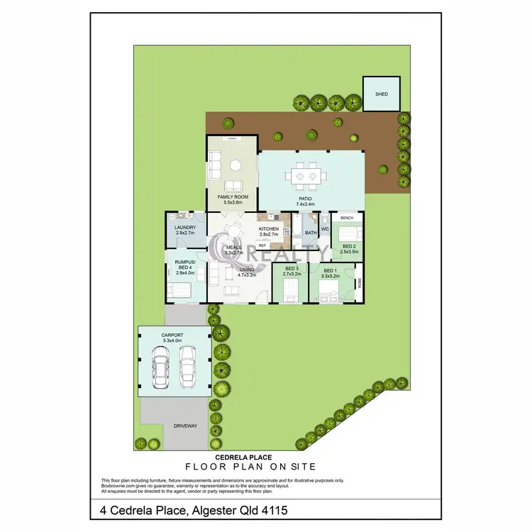 Floorplan of Homely house listing, 4 Cedrela Place, Algester QLD 4115