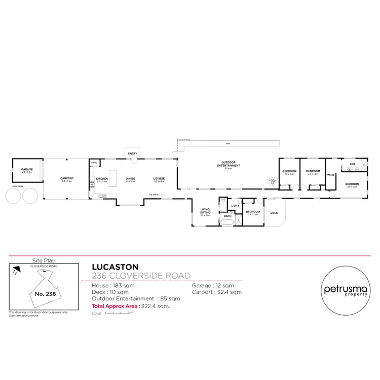 Floorplan of Homely house listing, 236 Cloverside Road, Lucaston TAS 7109