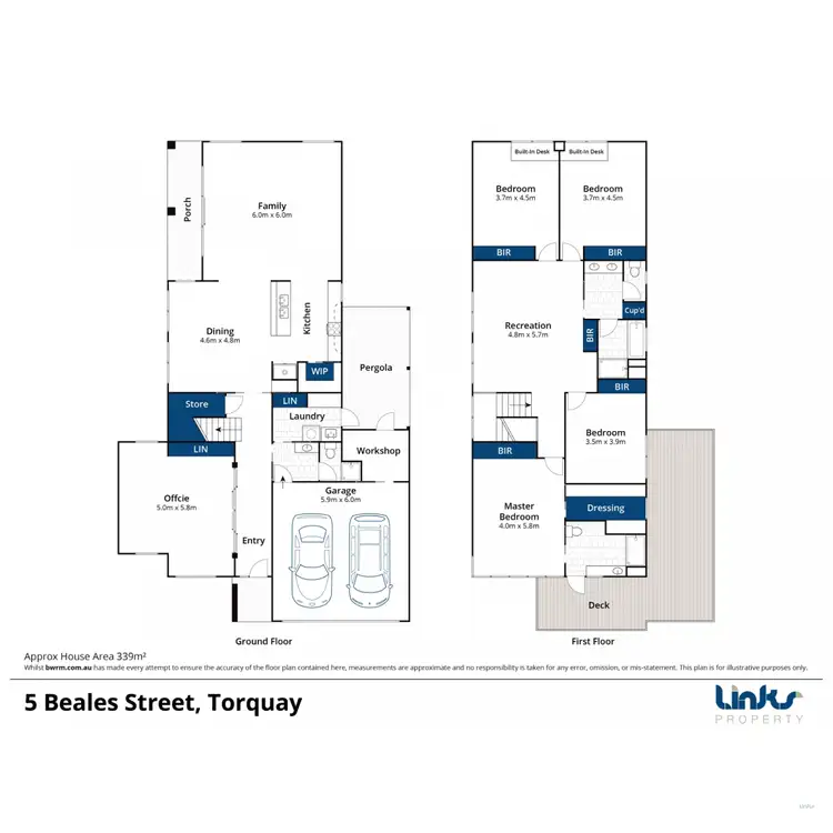 Floorplan of Homely house listing, 5 Beales Street, Torquay VIC 3228
