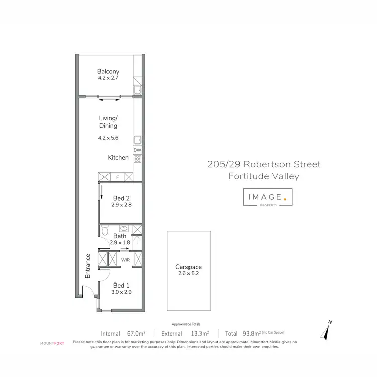 Floorplan of Homely unit listing, 205/29 Robertson Street, Fortitude Valley QLD 4006