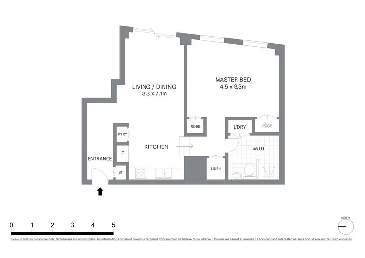 Floorplan of Homely apartment listing, 413/2 York Street, Sydney NSW 2000