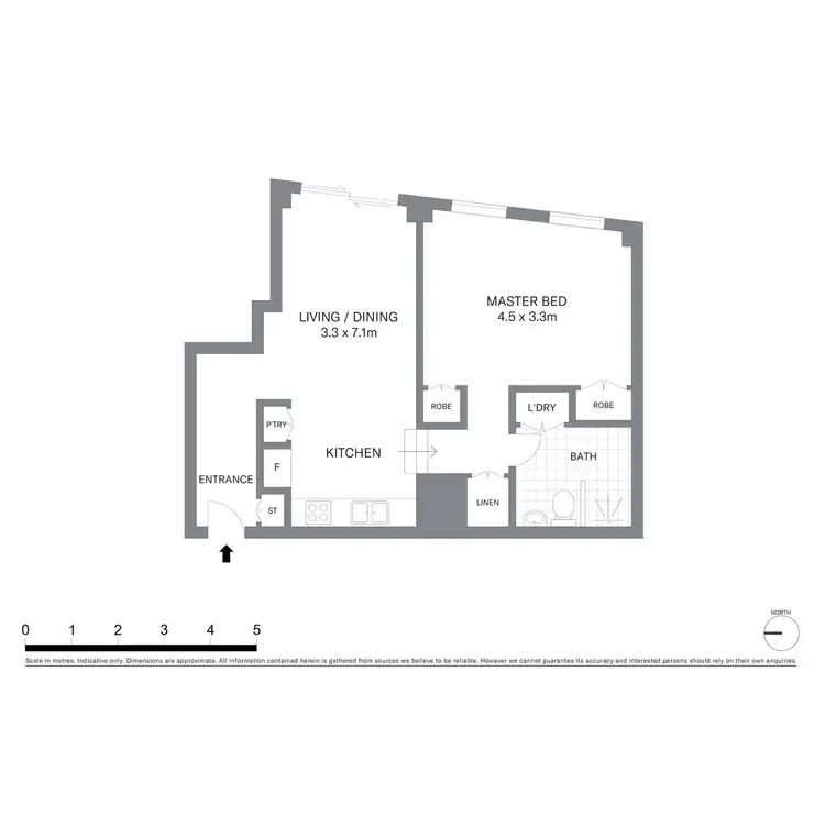 Floorplan of Homely apartment listing, 413/2 York Street, Sydney NSW 2000
