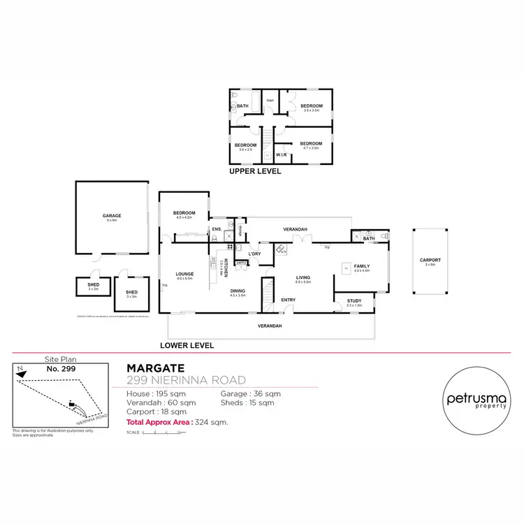 Floorplan of Homely house listing, 299 Nierinna Road, Margate TAS 7054