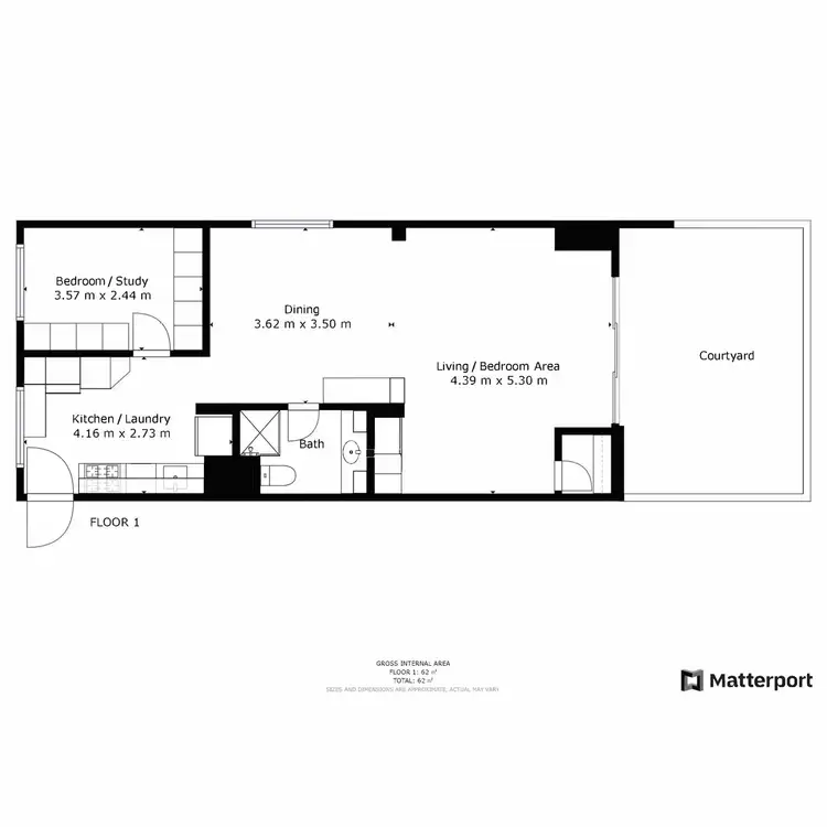 Floorplan of Homely apartment listing, 14/8 Ord Street, Fremantle WA 6160