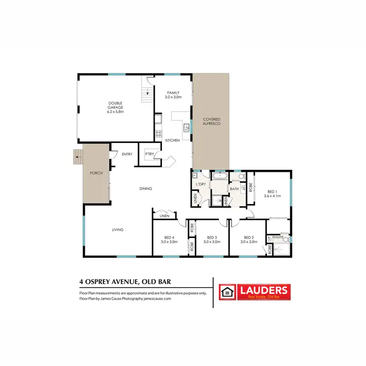 Floorplan of Homely house listing, 4 Osprey Avenue, Old Bar NSW 2430