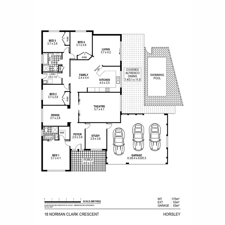 Floorplan of Homely house listing, 18 Norman Clark Crescent, Horsley NSW 2530